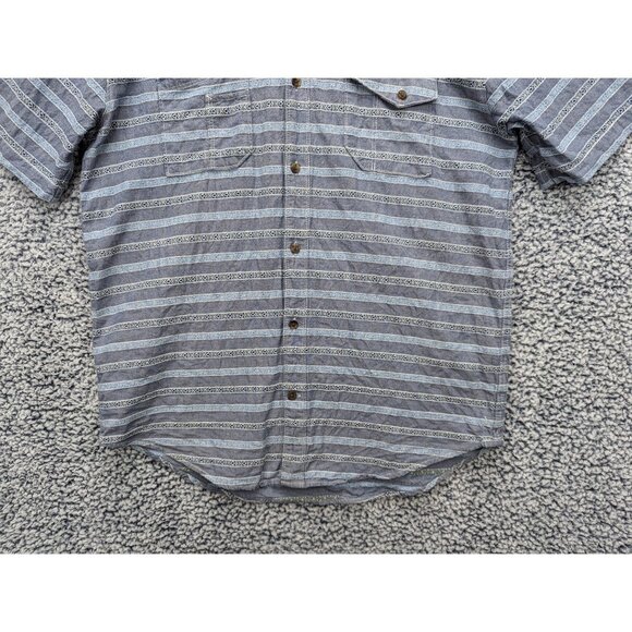 Volcom Linen Boho Button Up Shirt Mens LG Beach Travel Cali Hippie Surfer Skate - Picture 4 of 12